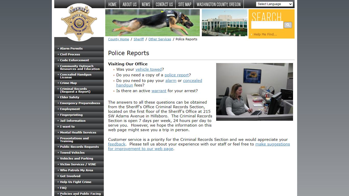 Police Reports - Washington County, Oregon